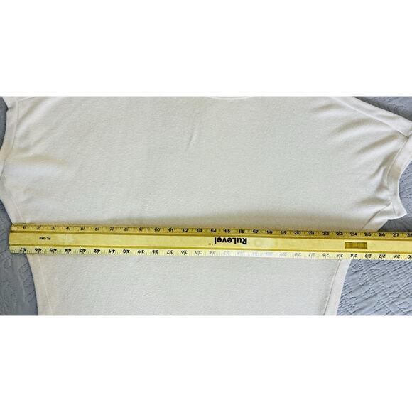 Wmns Quince Sz L Off White SS Batwing Dolman Slv Cashmere Ovrszd Sweater - Picture 6 of 6